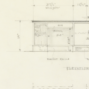 Drawing, Apartment for Mr. and Mrs. Maurice Benjamin: Desk, Cupboards and Bookcase for Boy