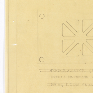 Drawing, Apartment for Mr. and Mrs. Maurice Benjamin: Radiator designs, ca. 1929