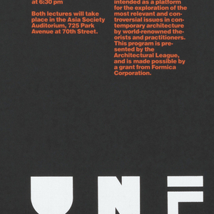 Poster, Unfinished Modern, 1984