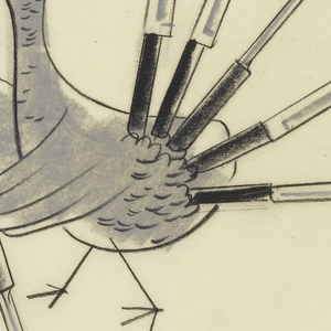 Drawing, Advertisement  Design for ShurEdge Knives: Pilgrim Turkey, 20th century