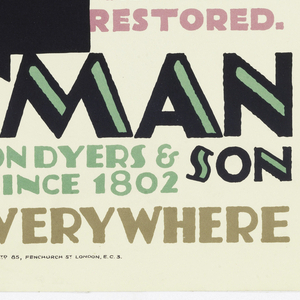 Poster, Gloves Cleaned: Advertisement for Eastman and Son Cleaners, 1926, 1926