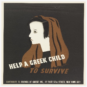 Poster, Help a Greek Child to Survive, 1943