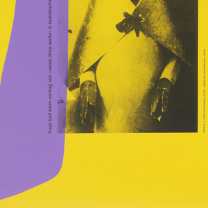 Poster, Hans Arp - Hugo Ball, 1986