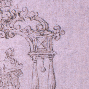 Drawing, Design for pendant with female allegory, 16th century
