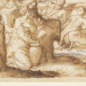 Drawing, Study for a Fresco: Allegory in Honor of Ranuccio Farnese, before 1553