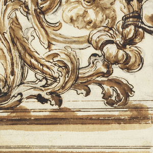 Drawing, Design for a Gilt Bronze Ornament, 1680–1700