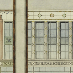 Drawing, Three Schemes for Typical Bay, May 5, 1933