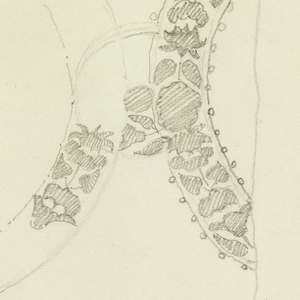 Drawing, Unfinished study for an ornamental detail in the mural at the Boston Public Library, ca. 1890