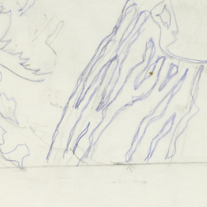 Drawing, Tapestry Design of Trude and John as Landscape for Project "Faces", ca. 1974