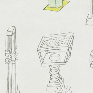 Drawing, Designs for Floor Lamps, 1989