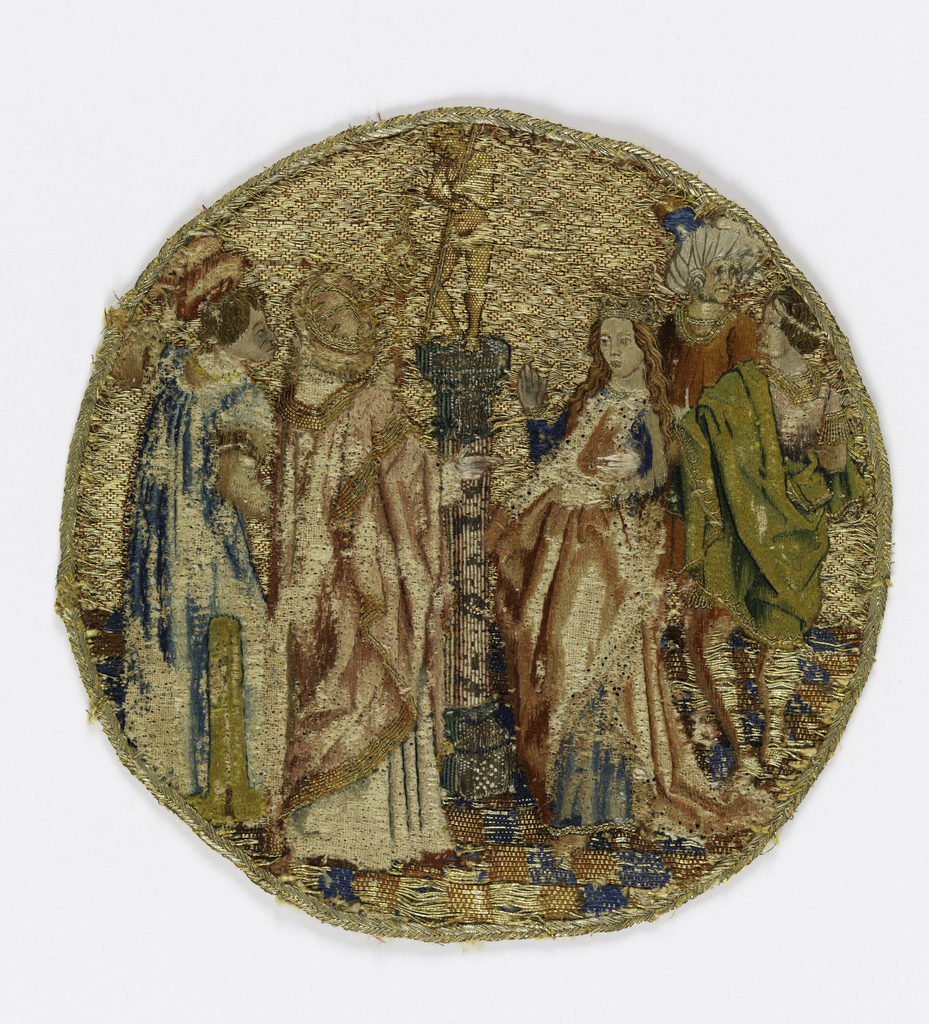 Roundel, St. Catherine brought to Emperor Maxentius by her jailors