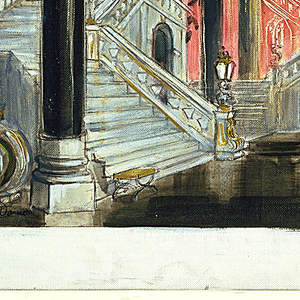 Painting, Stage Design: "Pique Dame" for Metropolitan Opera, ca. 1965