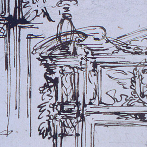 Drawing, Study of a Doorway, 17th–19th century