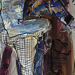 Drawing, Costume Design: "The Roar of the Grease, the Smell of the Crowd," Cyril Richard as Sir., 1965