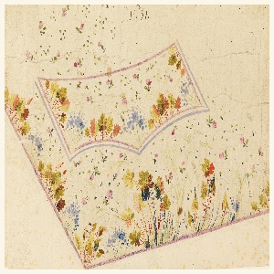 Drawing, Design for Embroidered Waistcoat, pattern 1691 of the Fabrique de St. Ruf, ca. 1785