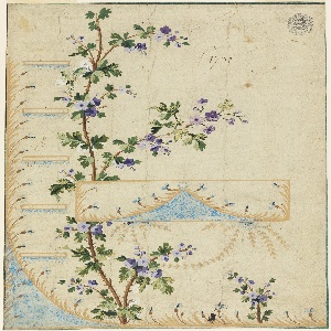 Drawing, Design for Gilet, pattern 1732 of the Fabrique de St. Ruf, ca. 1785