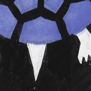 Drawing, Turtle Motif (Blue), Textile Design, 1950–70