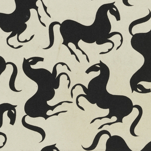 Drawing, Galloping Horse Motif, Textile Design, 1950–70