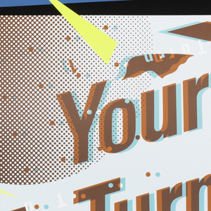 Poster, Your Turn, My Turn, International Contract Furniture Design Symposium, Pacific Design Center, Los Angeles, CA, 1983