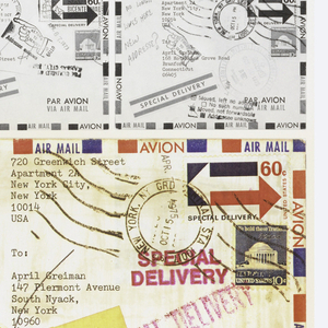 Poster And Collage, Multiple Airmail Postcards, after 1975