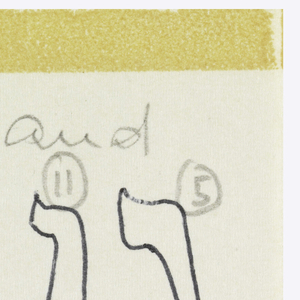 Drawing, Design for Hebrew Text for Ark Curtain, Beth Am Synagogue, Los Altos, CA, 1968–69