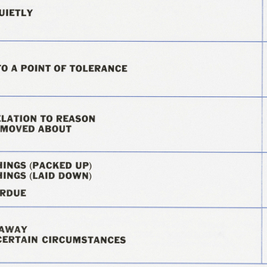 Poster, Exhibition Poster: Lawrence Weiner, Twenty Works, Anthony d