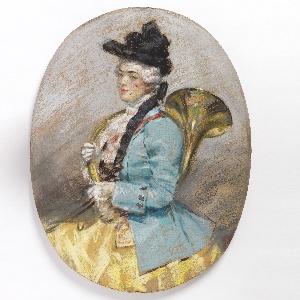 Drawing, Portrait of Sarah Cooper Hewitt in French Costume, 1899