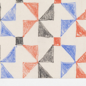Drawing, Design for Textile-Inventory Card, 1952–69