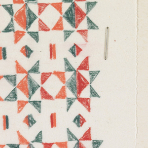 Drawing, Design for Textile-Inventory Card, 1952–69