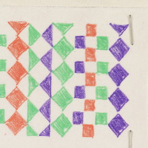 Drawing, Design for Textile-Inventory Card, 1952–69