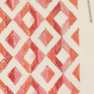 Drawing, Design for Textile-Inventory Card, 1952–69