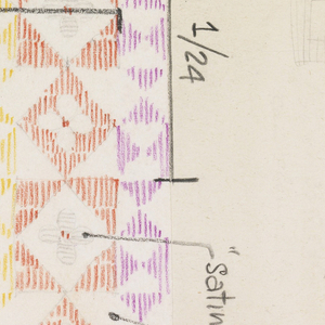 Drawing, Textile Design: Inventory Card, 1952–69