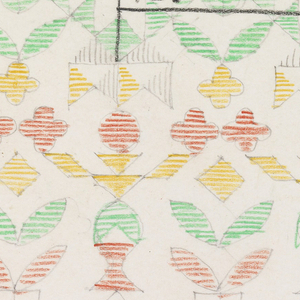 Drawing, Design for Textile-Inventory Card, 1952–69