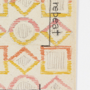 Drawing, Textile Design: Inventory Card, 1952–69