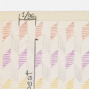 Drawing, Design for Textile-Inventory Card, 1952–69