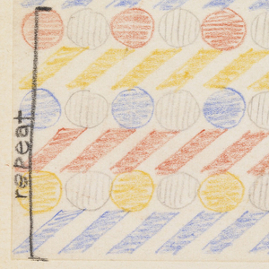 Drawing, Design for Textile-Inventory Card, 1952–69