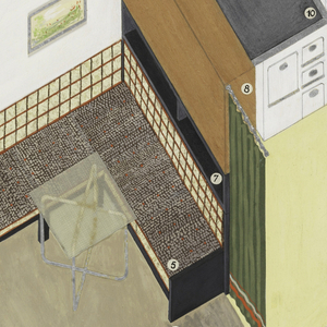 Drawing, Design for Living Room/Bed Room and Kitchen, 1933–39