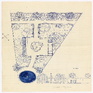 Drawing, Deutsch-Wagram (Design for a Garden), 1950s