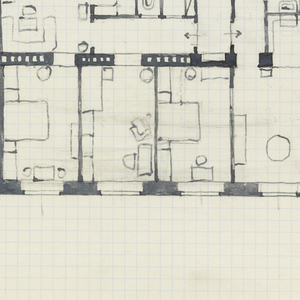 Drawing, Malfattigasse 31 (Floor Plan - Wing), 1950s