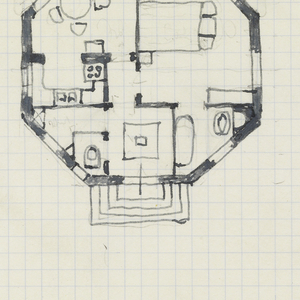 Drawing, Siedlungstype [Housing Example (Octagonal Floor Plan and Garden)], ca. 1929