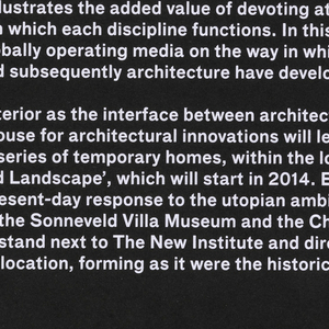 Flyer, New Institute Flyer, 2013