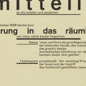 Poster, Mitteilung an die schuler und studenten, 1968