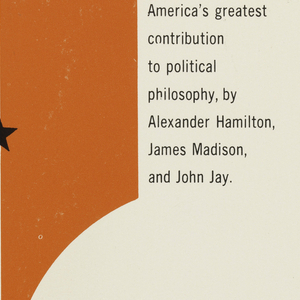 Book Cover, The Federalist, by Jacob E. Cooke, ca. 1961