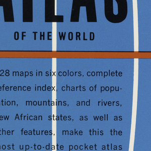 Book Cover, The Meridian Compact Atlas of the World, 1960
