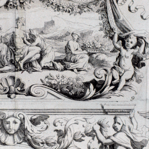 Print, Fan leaves, Eighth and ninth plates of the set, "Divers Desseins de grands Eventails, Encrans, et autres Ornamens, inventés et gravés par Nicolas Loire", ca. 1670