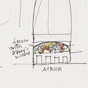 Drawing, Eurodisney Corporate Head Quarters, 1992