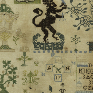 Sampler (unfinished) (Netherlands), 1790s