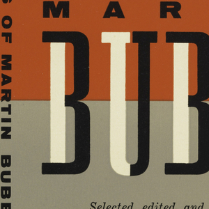 Book Cover, The Writings of Martin Buber, 1956