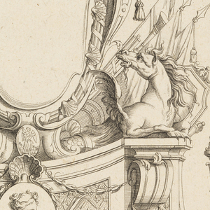Print, Design for Cartouche from "Cartouches Nouvellement Inventez", 18th century