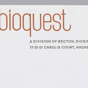 Letterhead, Bioquest, 1964